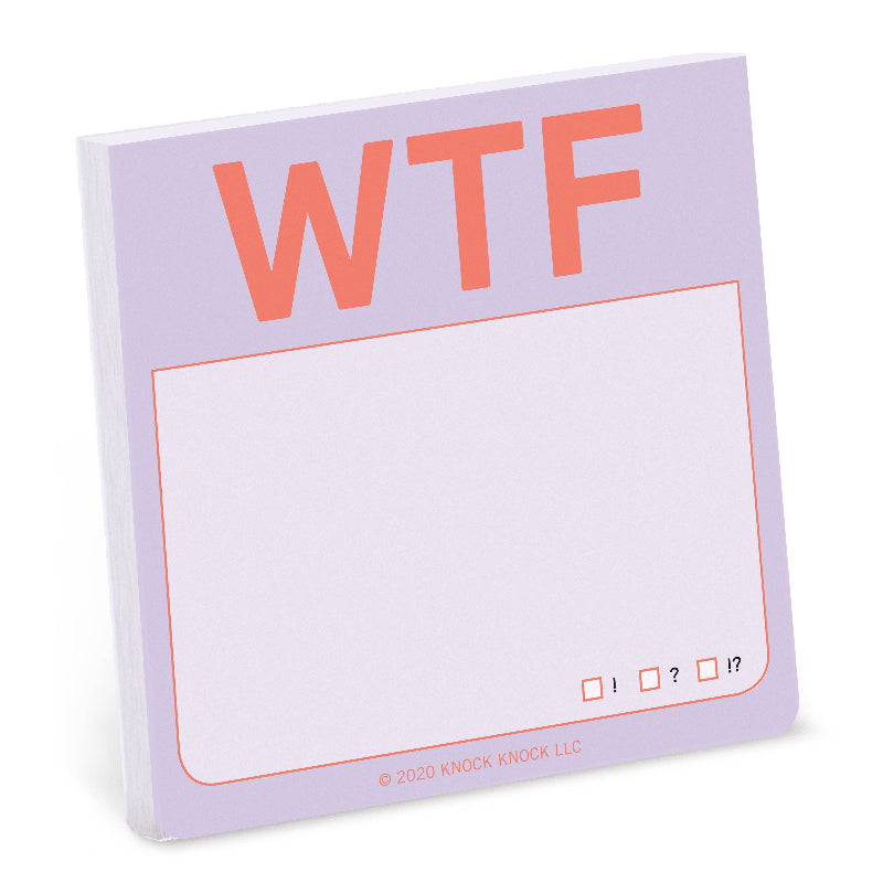 Knock Knock WTF Sticky Notes (Pastel Edition)