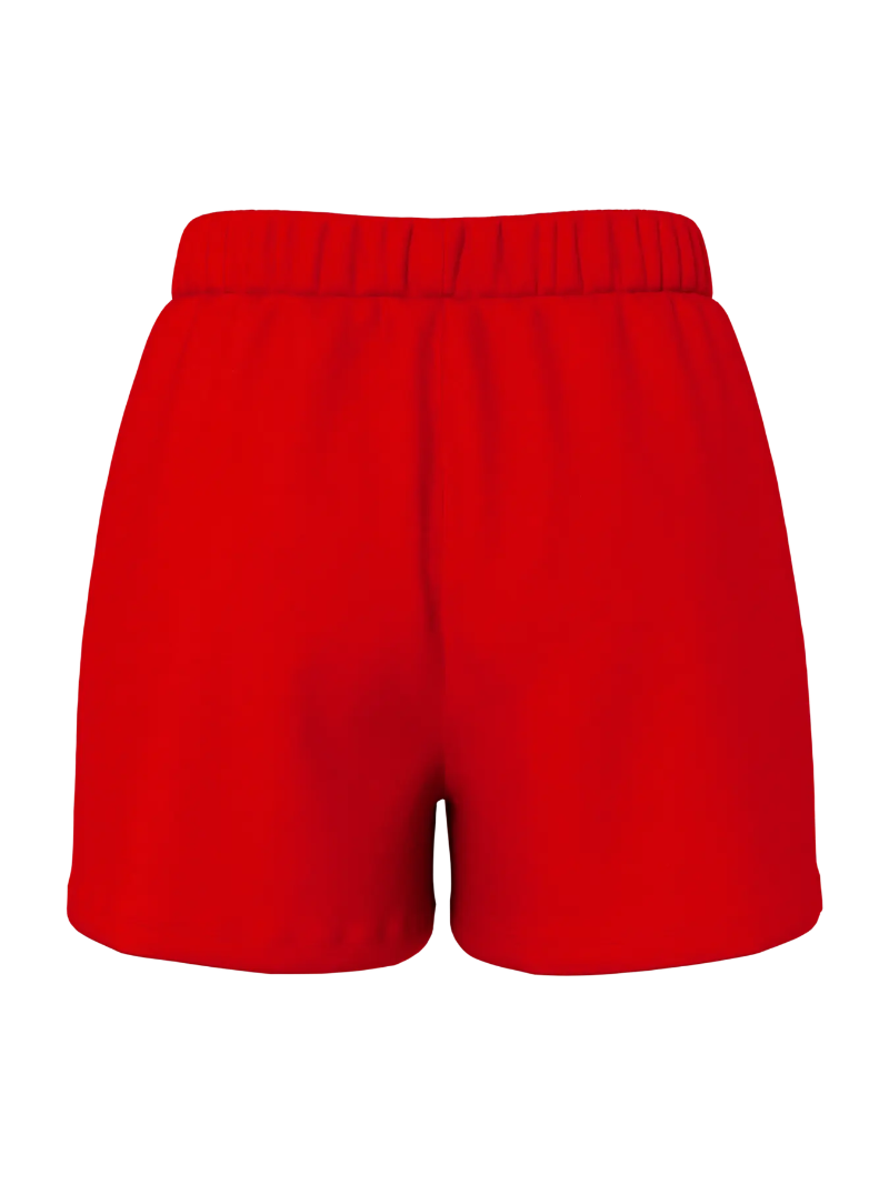 Red shorts on a white background