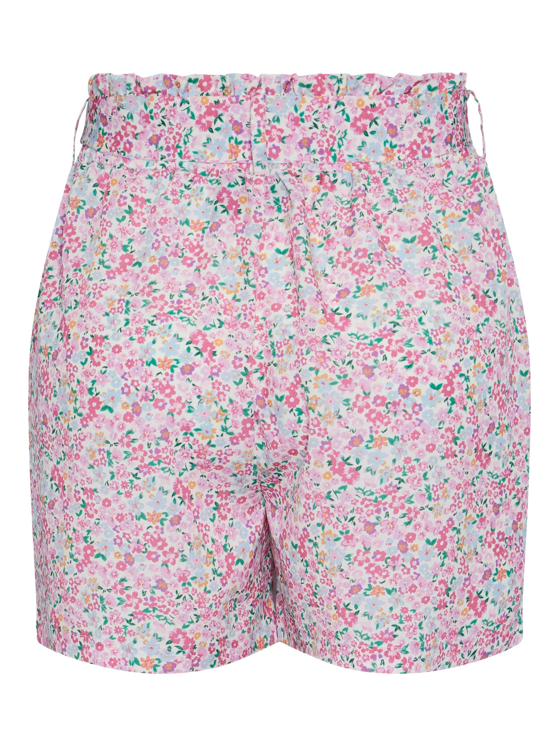 womens shorts with ditsy flower print in pink