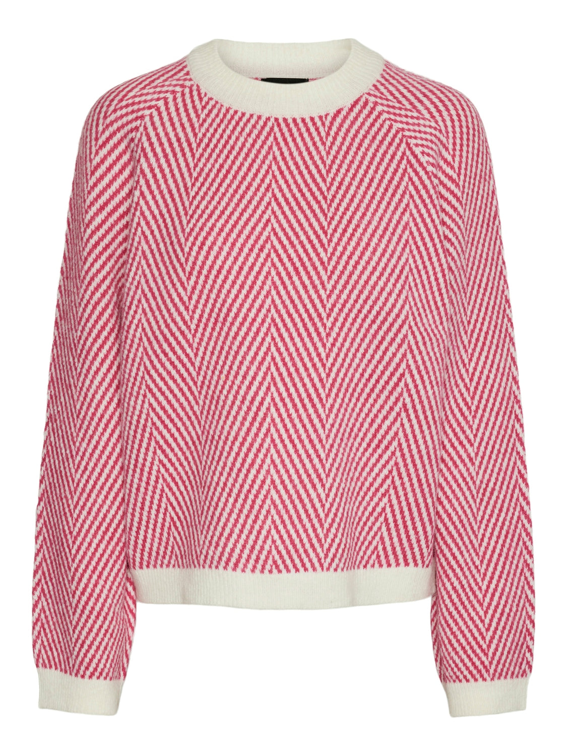 Pieces red and white chevron jumper