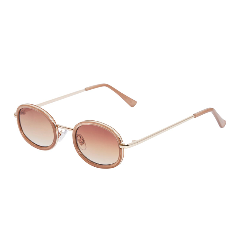 PIECES LADIES SUNGLASSES OVAL SHAPE WITH A CREAM MOCHA COLOUR