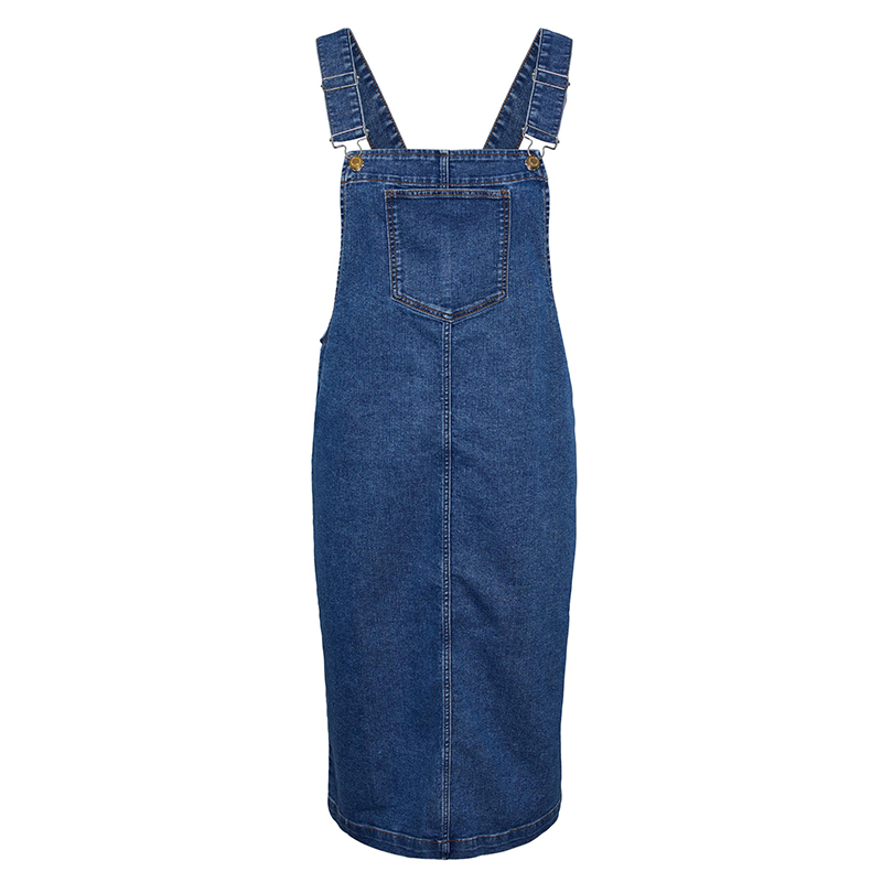 Pieces Ally midi denim spencer dress