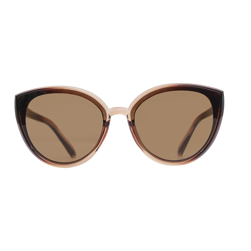 PIECES ANNA CATS EYE SUNGLASSES BROWN