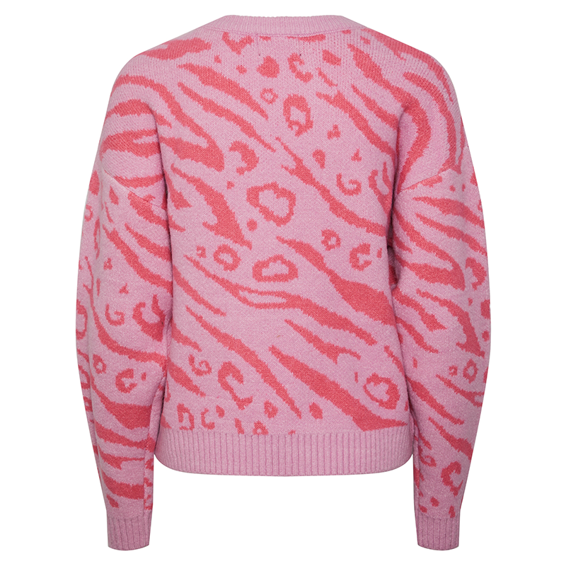 PIECES JEO SWEATER PINK AND RED