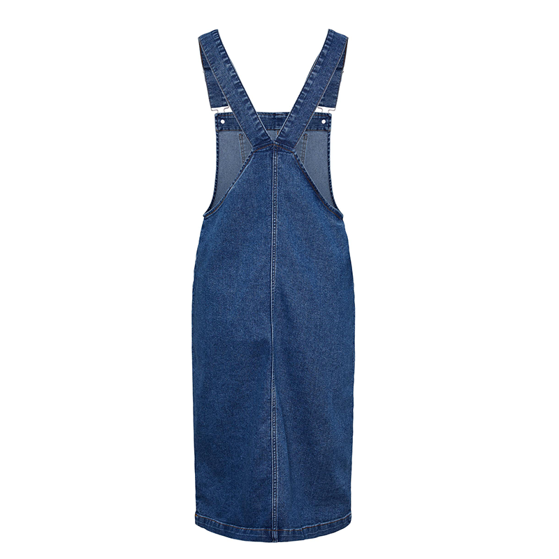 Denim midi dungaree dress best sale