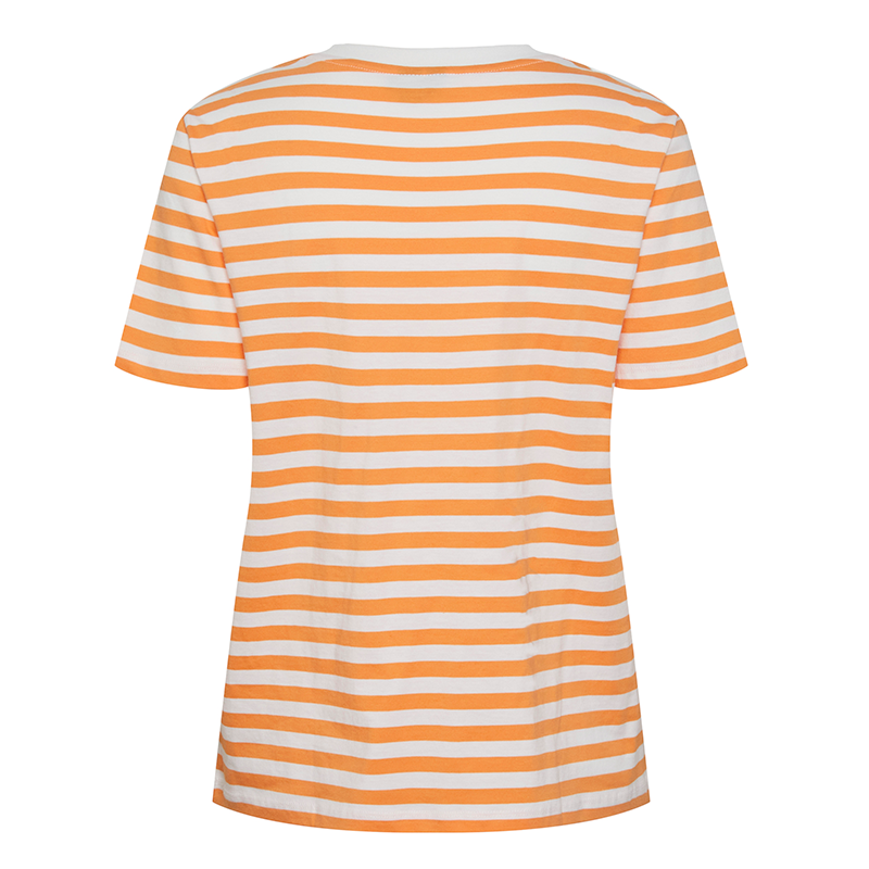 WOMENS STRIPED T-SHIRT ORANGE