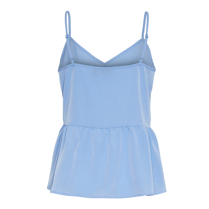 Pieces sun top with adjustable straps in blue