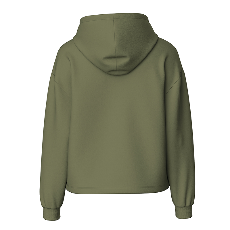 Pieces Chilli Women's Cropped Hoodie Deep Lichen Green back