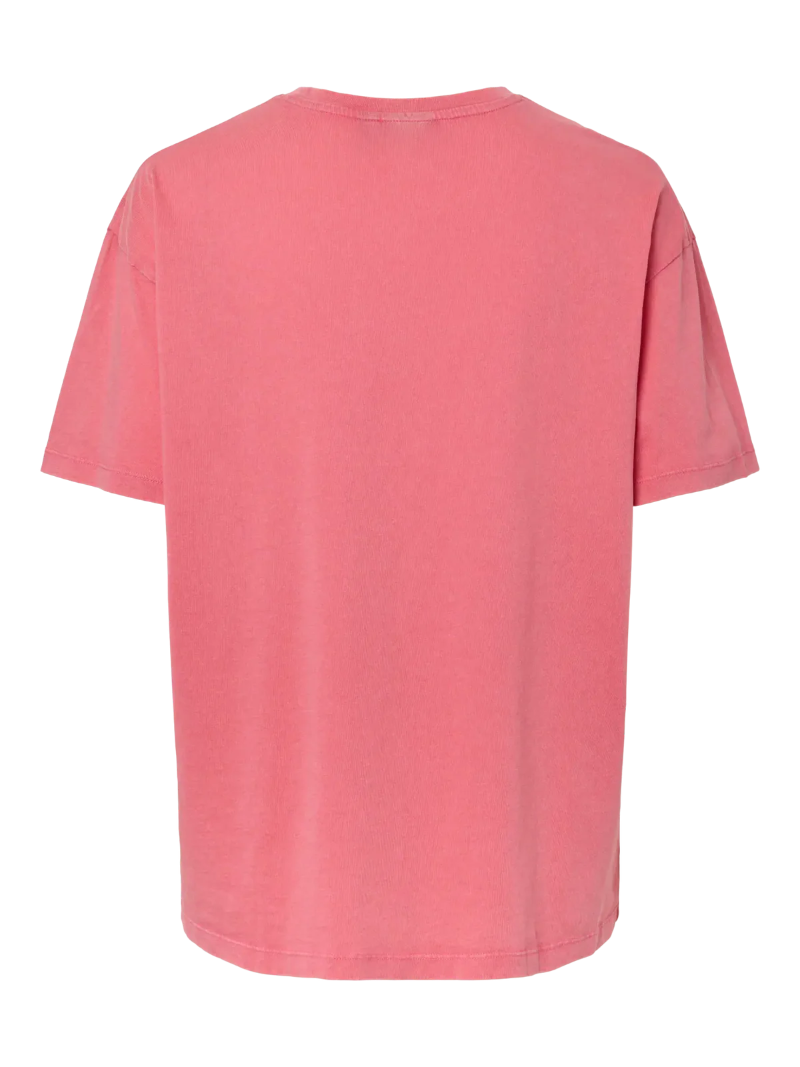 Pink t-shirt on a white background