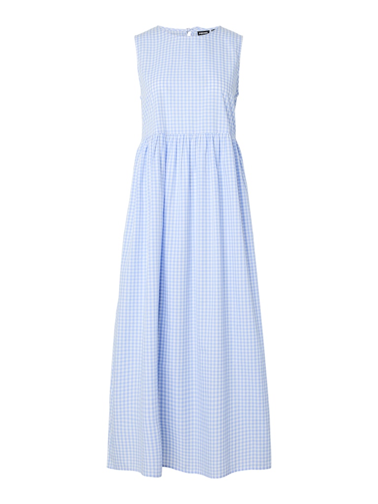 Pieces Bibby Gingham Ankle Dress front