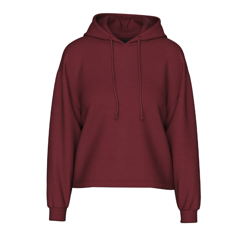 Pieces Chilli Women's Cropped Hoodie Claret