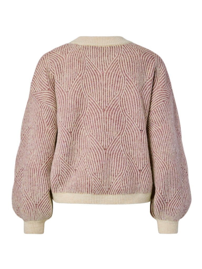 Pieces Jenna Sweater Whitecap Gray/Pink