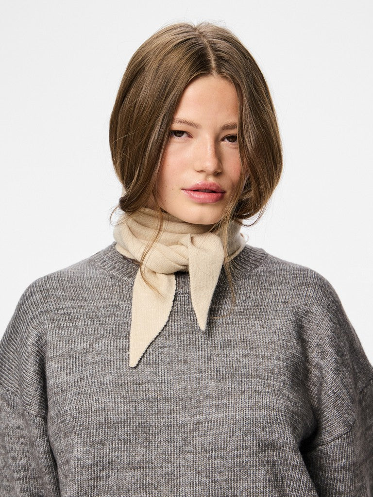 Pieces Komma Triangle Scarf Whitecap
