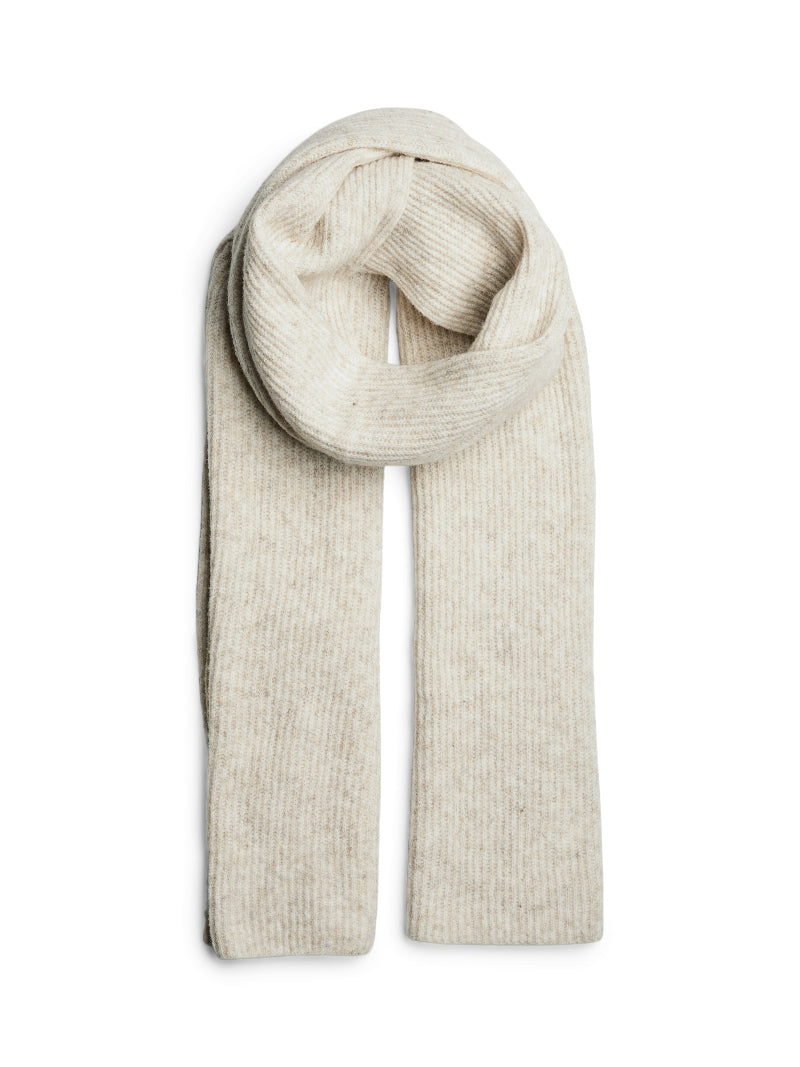 Beige scarf on a white background