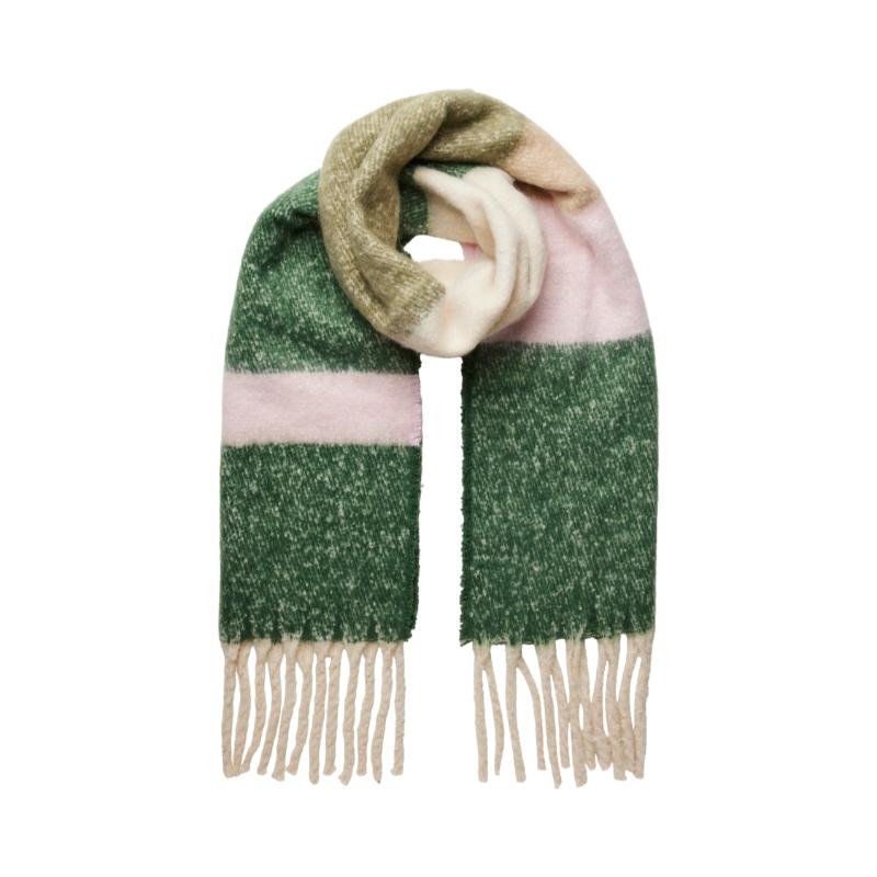 pieces bea long scarf trekking green