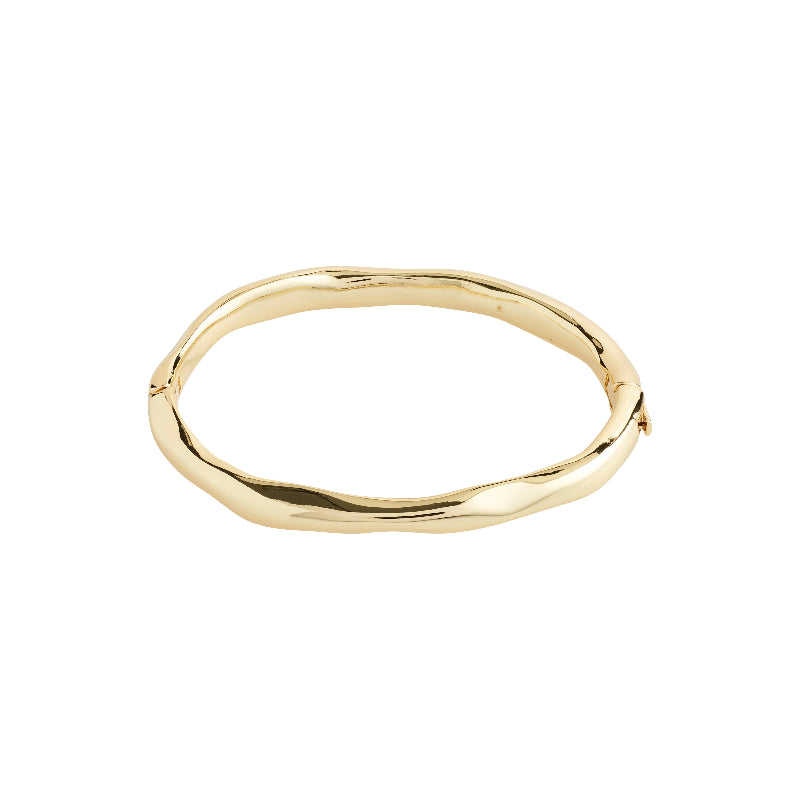 Gold bracelet on a white background