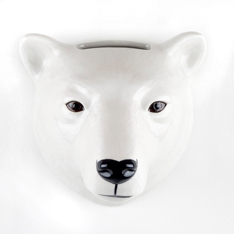 Quail wall vase polar bear