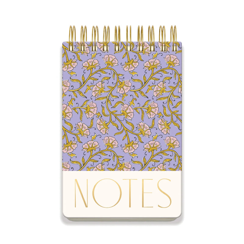 Purple Vintage Floral Chunky Notepad