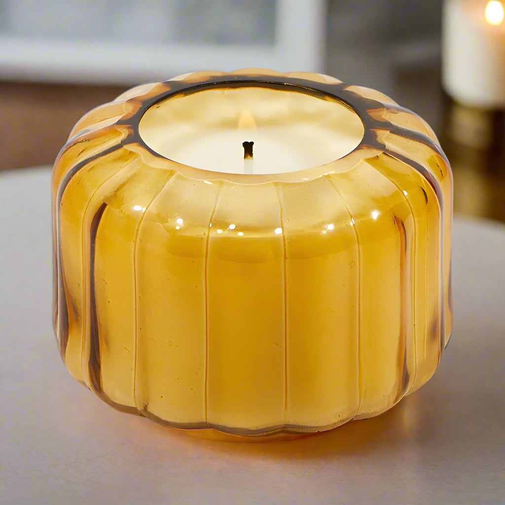 Paddywax Ripple Glass Candle Golden Embers