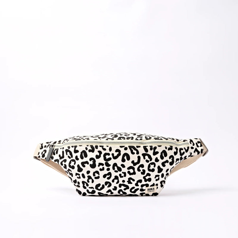 Roka Mill HIll Crossbody Bag Leopard Print on a white background
