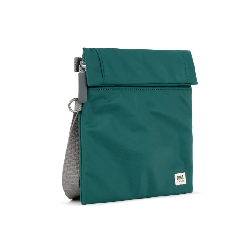 Roka Stratford Bag Recycled Nylon Teal side front