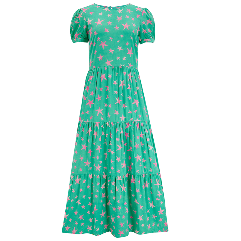 Sugarhill Portia Batik Maxi Tiered Dress