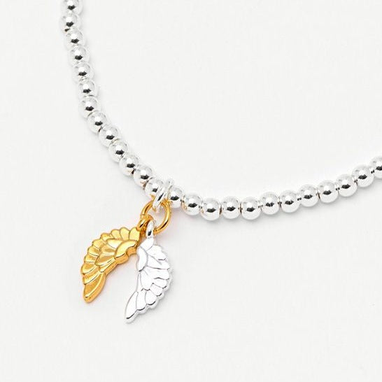 estella bartlett wing charmes on stretch bead bracelet