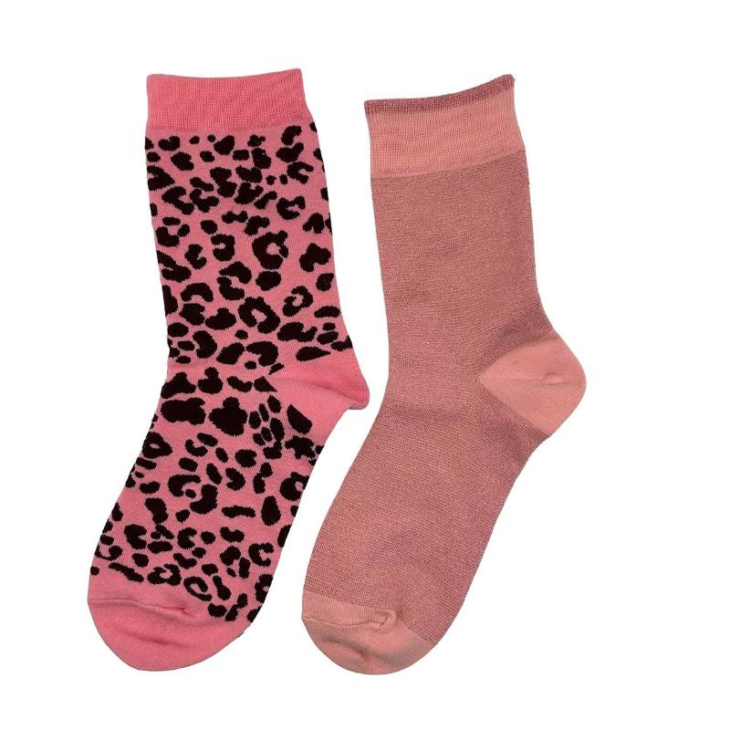 Sixton Pink Leopard Sock Duo 