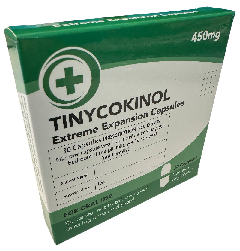 Box of Tinycokinol Extreme Expansion Capsules with green and white design.