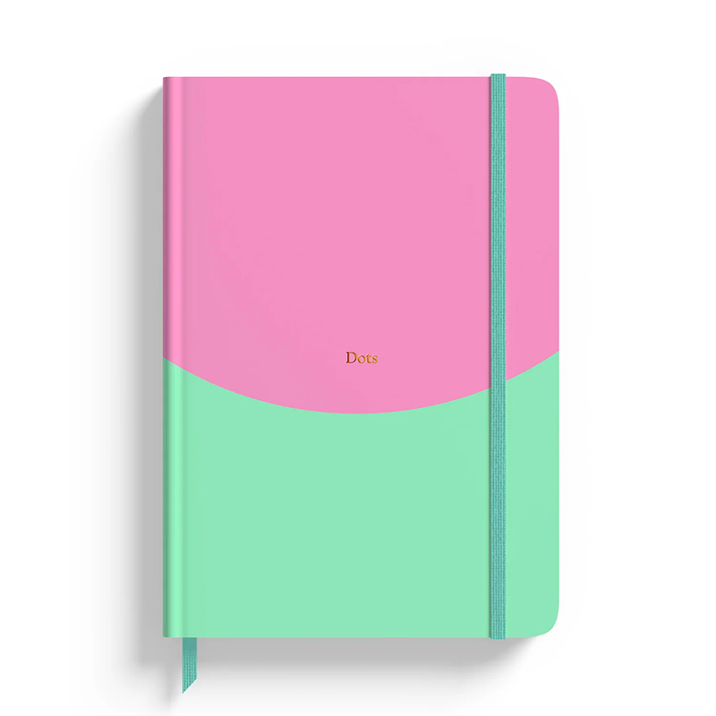 YOP & TOM A5 DOTTED NOTEBOOK FOR JOURNALING IN LILAC AND MINT
