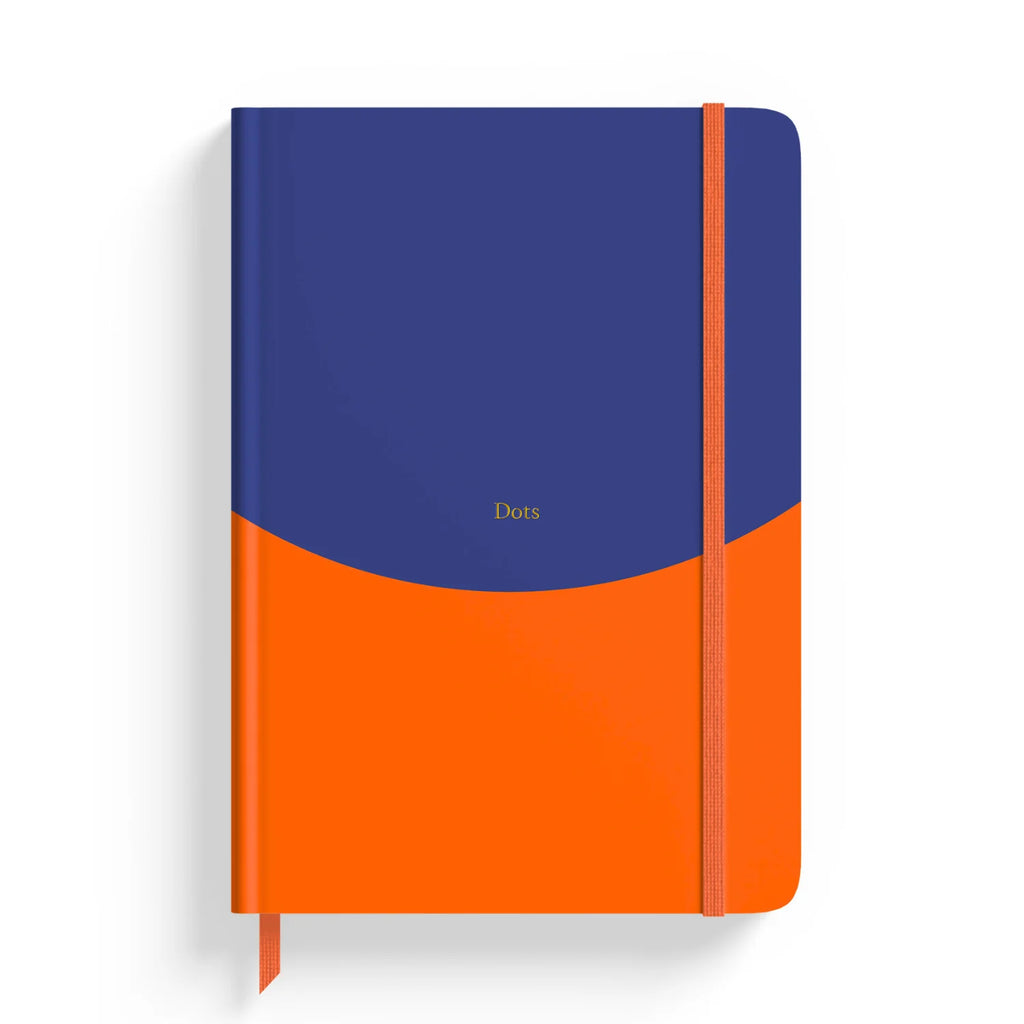 YOP & TOM A5 DOTTED NOREBOOK WITH NAVY AND ORANGE COVER