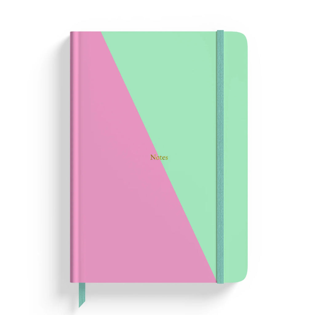 YOP & TOM A5 LINED NOTEBOOK IN LILAC AND MINT COVER