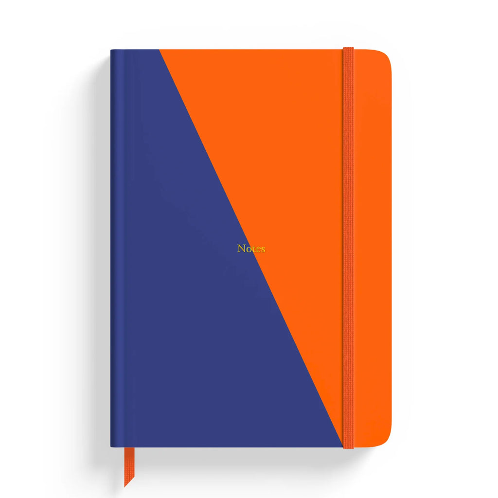 YOP & TOM A5 LINED NOREBOOK WITH NAVY AND ORANGE COVER