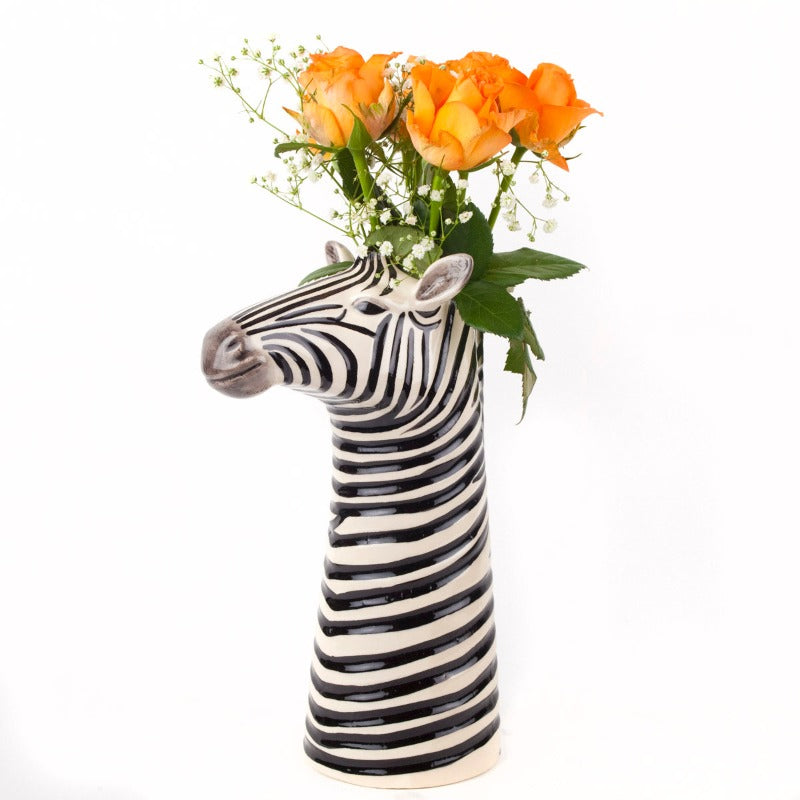 Zebra flower vase