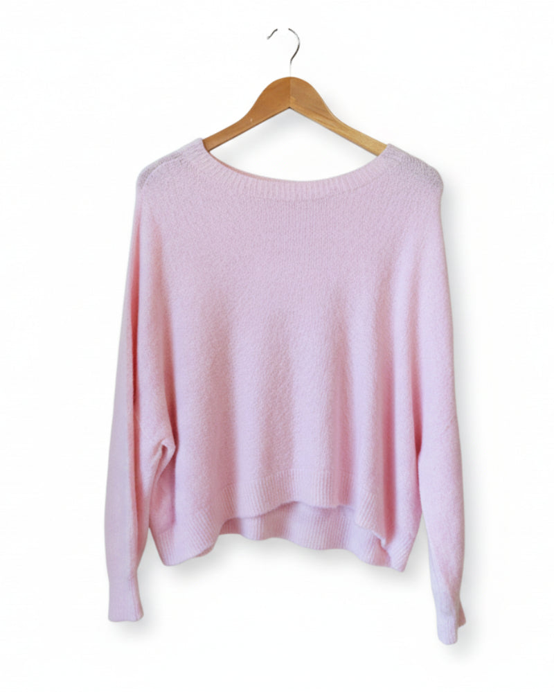 pale pink alpaca mix slouchy umper