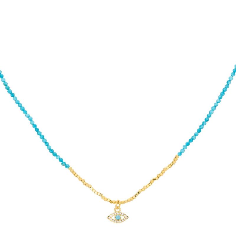 boho betty Bia Turquoise Evil Eye Necklace