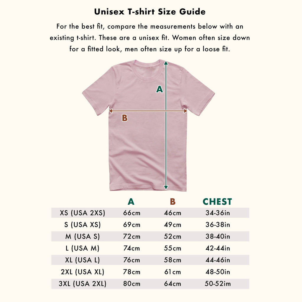 t-shirt size guide