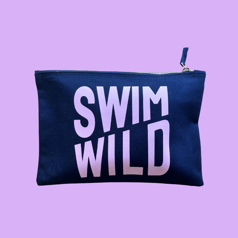 Swim Wild Zip Bag Navy \ Pink 