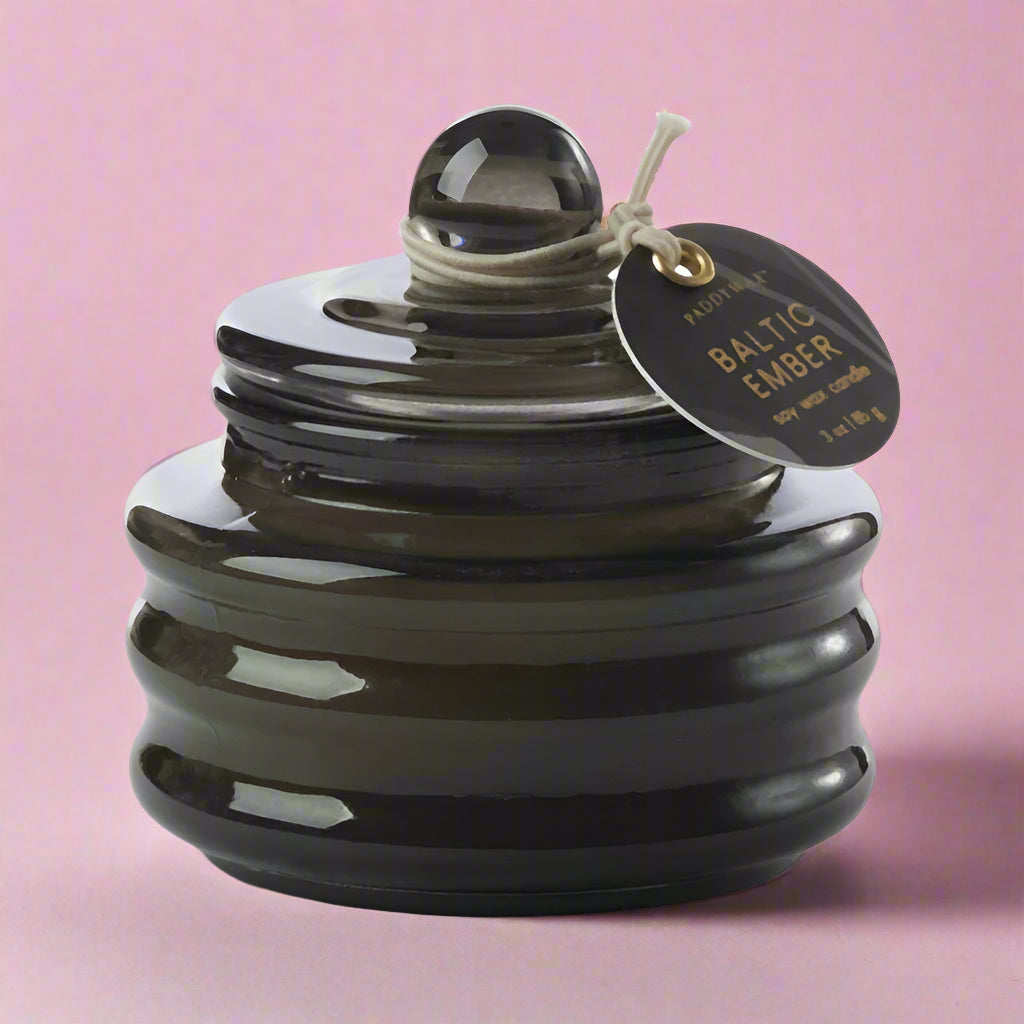 Beam Black Glass Candle - Baltic Ember