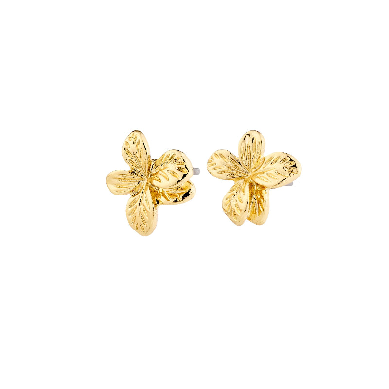Pilgrim Charmaine Earrings Gold-plated on a white background