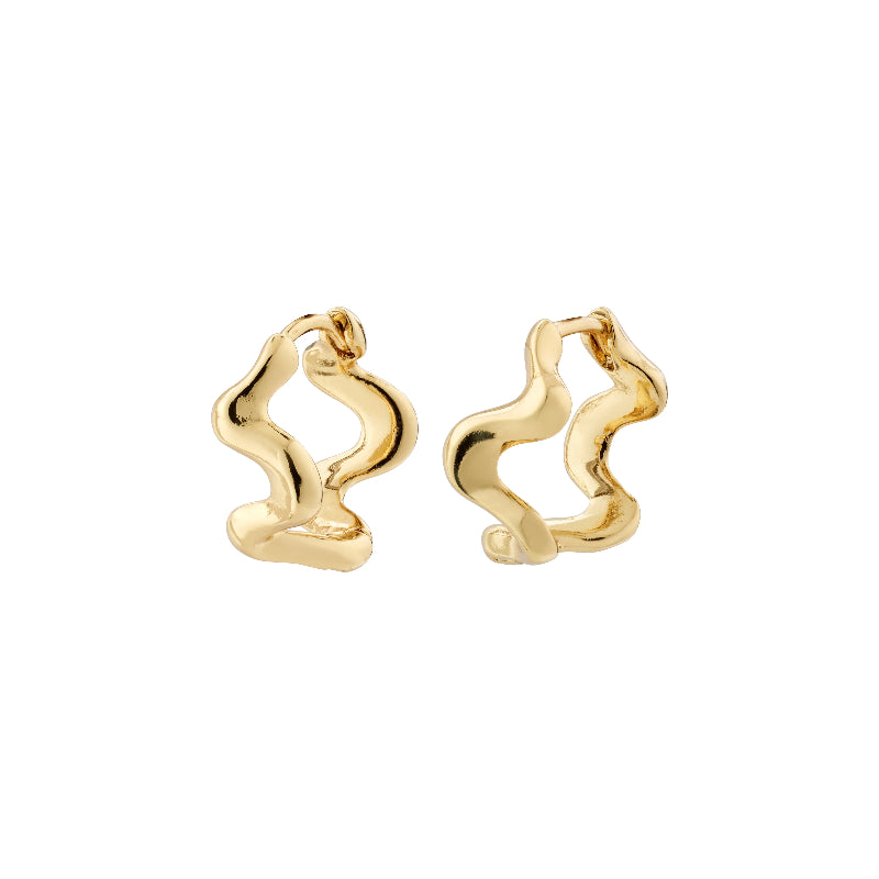 Pilgrim Penelope Earrings Gold-plated on a white background