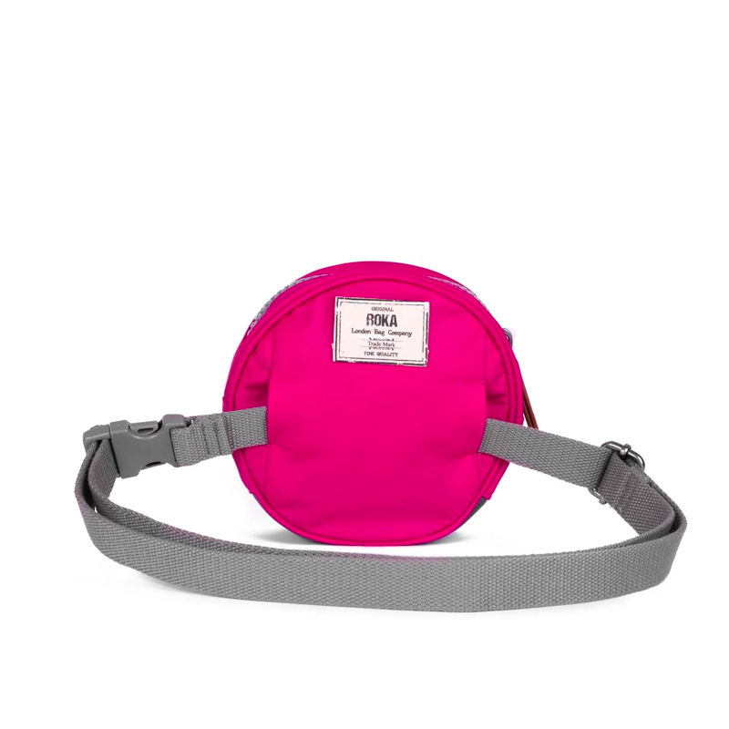 Roka paddington round bum bag in candy pink