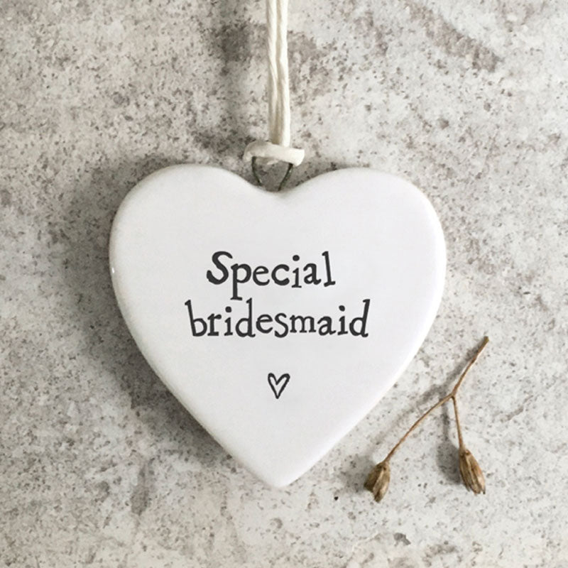 special bridesmaid gift porcelain heart