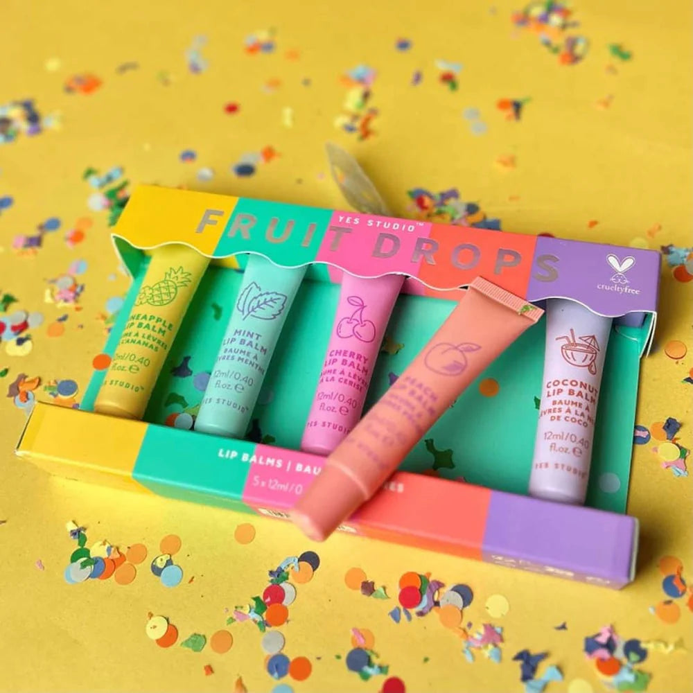 yes studio fruit drops lip balm gift set