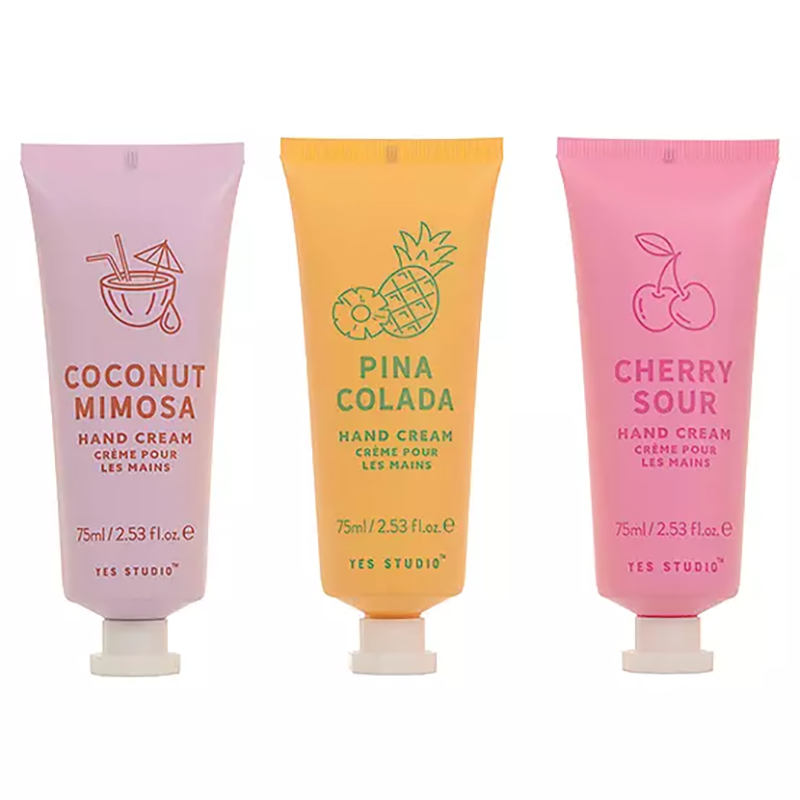 Yes Studio hand cream set of 3 cocktail hour fragrance