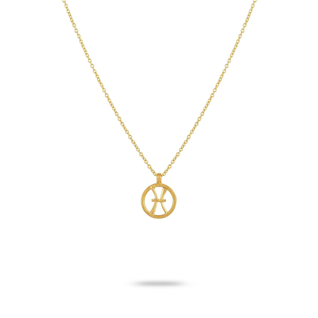 gold zodiac necklace for pisces