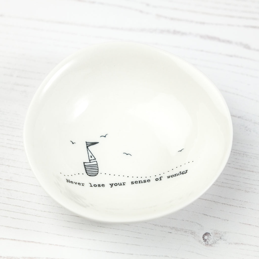 Porcelain Wobbly Bowl - 'Never lose...' - SugarMango