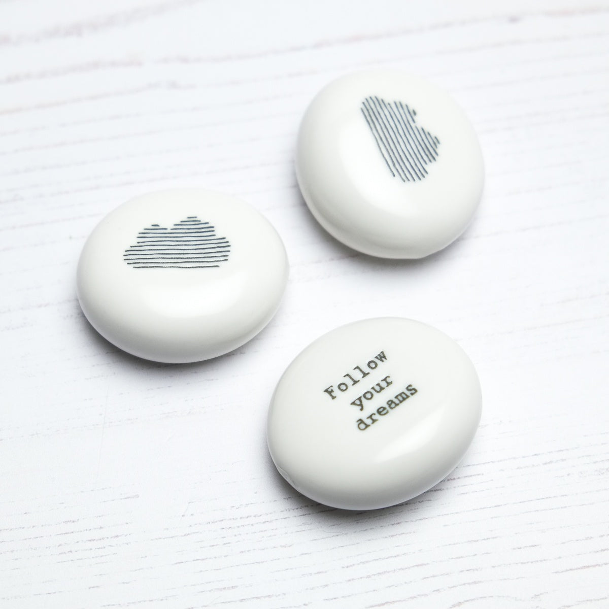 'Follow Your Dreams' Porcelain Pebble - SugarMango