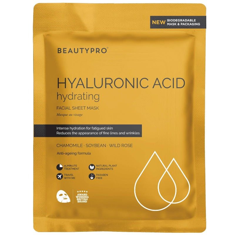 BEAUTYPRO FACIAL SHEET MASK HYALURONIC ACID HYDRATING