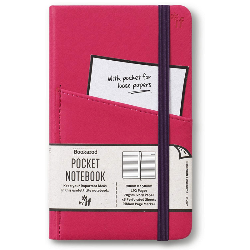 Bookaroo pocket notebook a6 pink